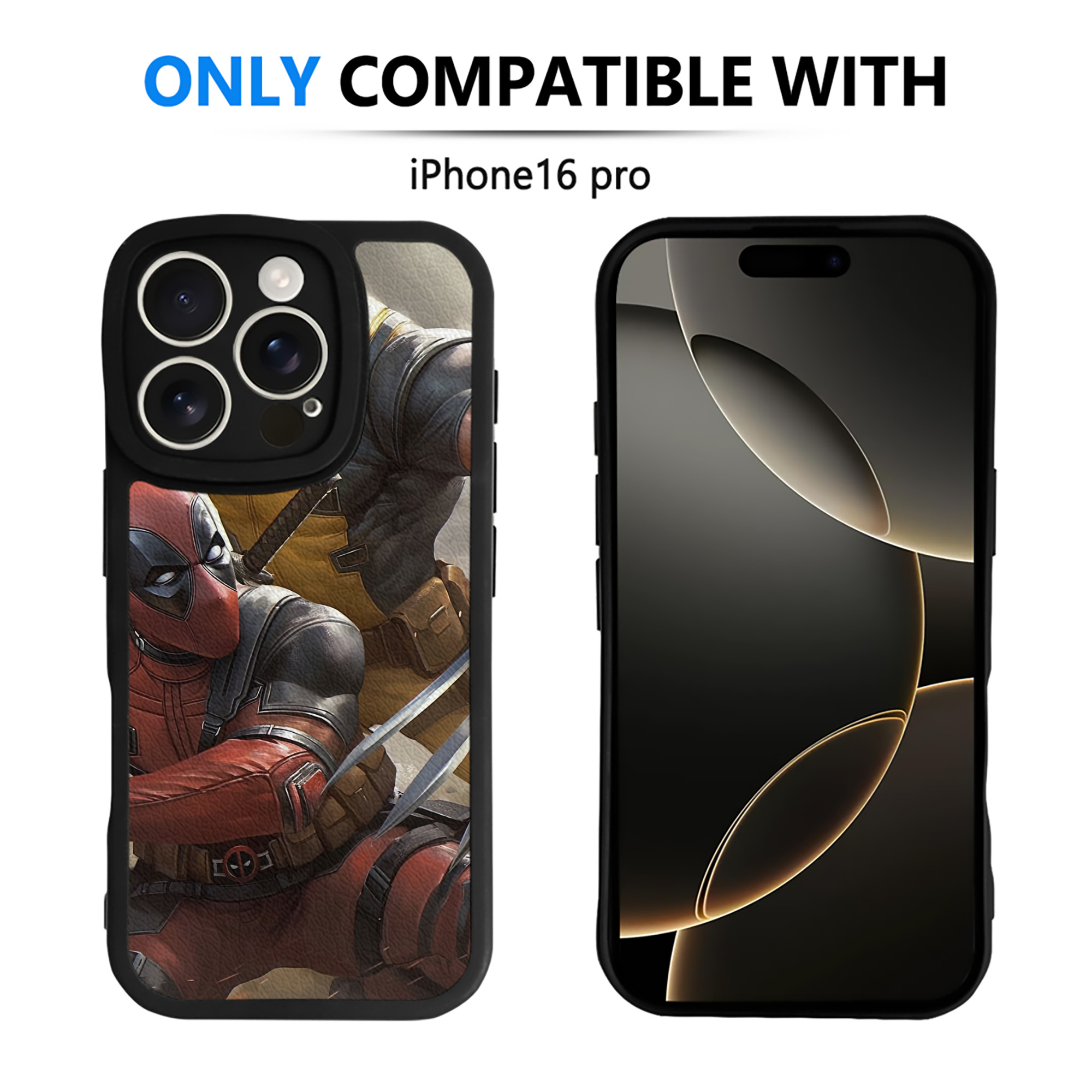 （画像用） Deadpool デッドプール 【iPhone 16シリーズ対応】シリコンスマホケース（レザー調） 材質：シリコン